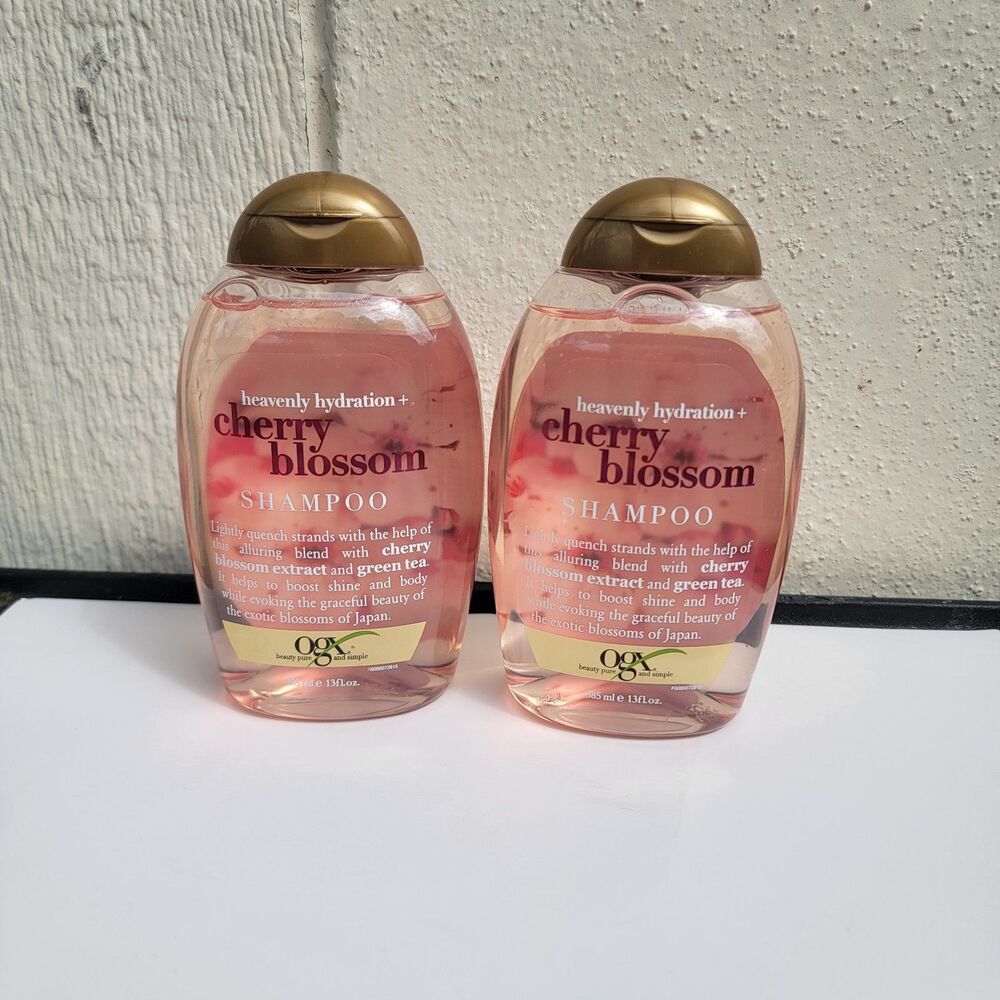 set of 2 Ogx Shampoo Cherry Blossom heavenly Hydration 13 Ounce 2 Pack new